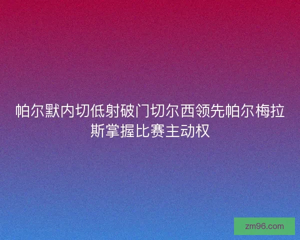 帕尔默内切低射破门切尔西领先帕尔梅拉斯掌握比赛主动权